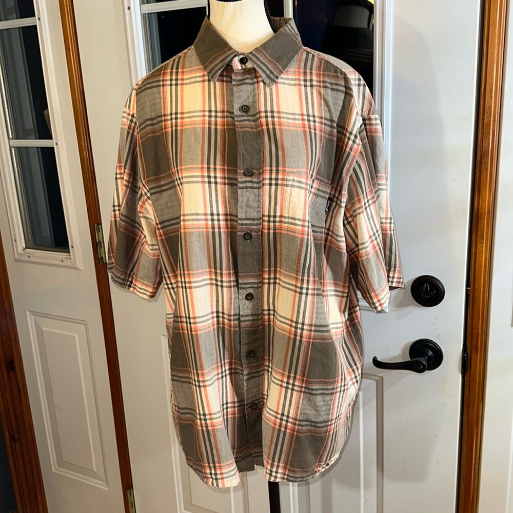 Woolrich Plaid Button Up Short Sleeve Shirt